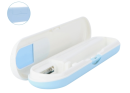 The toothbrush sanitizer disinfects the toothbrush with ultraviolet light or heat, effectively killing bacteria, improving oral hygiene, protecting health, and making it easy to use at home and when traveling.
