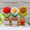 I am an avid hand crochet enthusiast and especially enjoy making sunflower POTS.  Every time I pick up a crochet hook and immerse myself in the warm thread and colorful silk thread, I feel incredibly happy and relaxed.